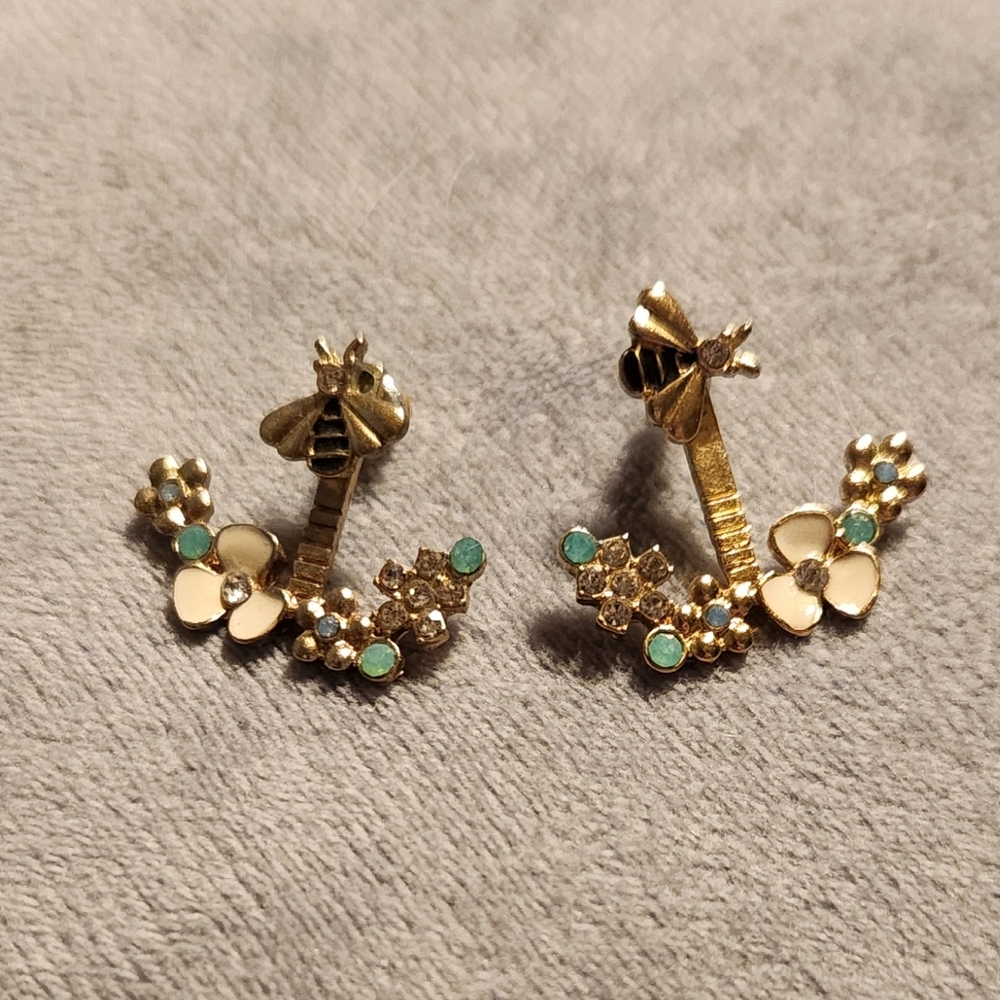 2 part floral earrings